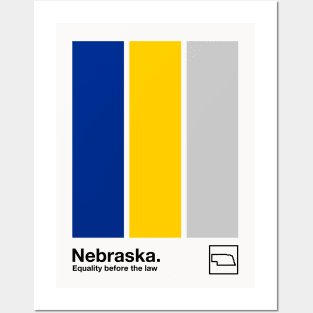 Nebraska // Original Minimalist Artwork Poster Design Posters and Art